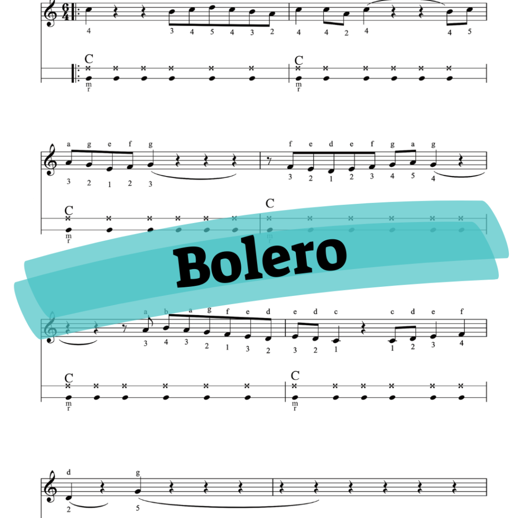 Bolero super easy notation sheet assi rose methods - kleyzmer gypsy european east balkan russian gypsy music how to play learn chords bass lines on accordion