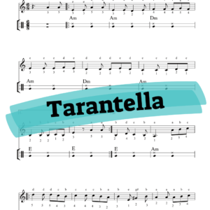 Tarantella super easy notation sheet assi rose methods - kleyzmer gypsy european east balkan russian gypsy music how to play learn chords bass lines on accordion