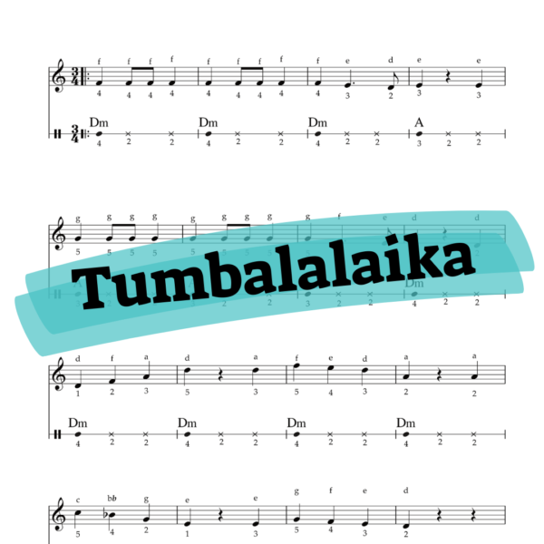 Tumbalalaika super easy notation sheet assi rose methods - kleyzmer gypsy european east balkan russian gypsy music how to play learn chords bass lines on accordion